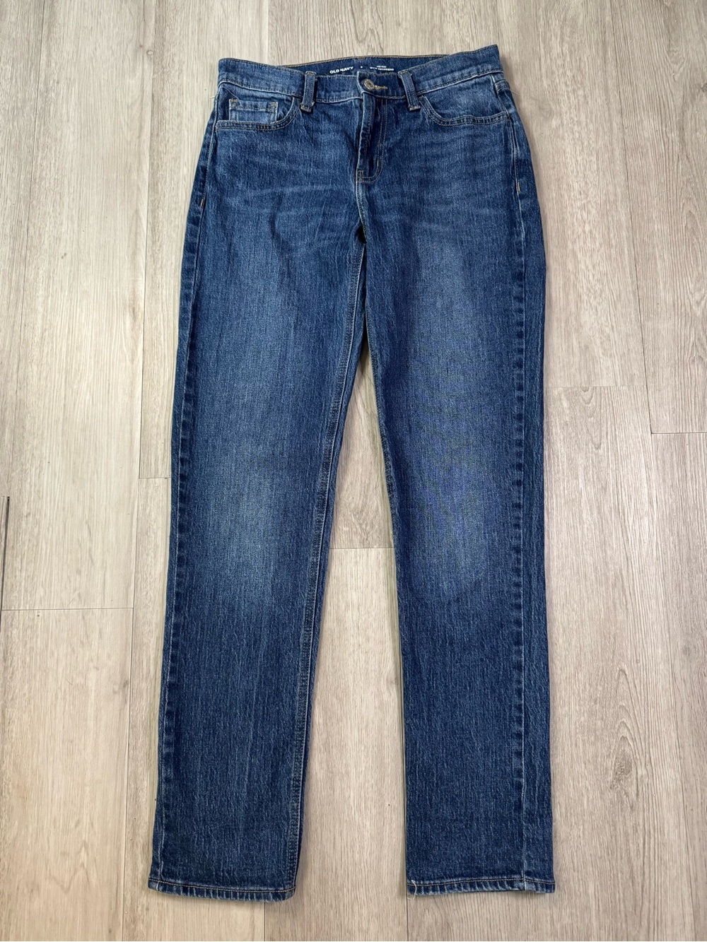 Old Navy Women’s Mid Rise Wow Boyfriend Blue Denim Jeans Size 2